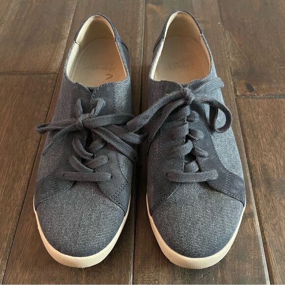Dansko Olisa DENIM Lace up Leather & Canvas Sneakers Shoes  39 USA (8.5) - Picture 1 of 7